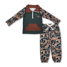 Load image into Gallery viewer, Duck brown camo pullover pants baby boy clothing set