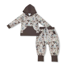 Load image into Gallery viewer, Hunting duck dog camo hoodie pants kids boys outfits