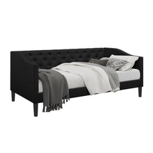 Load image into Gallery viewer, Twin size Modern Black Fabric Upholstered Button-Tufted Daybed