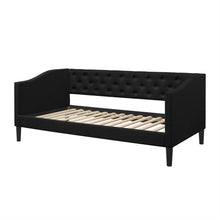 Load image into Gallery viewer, Twin size Modern Black Fabric Upholstered Button-Tufted Daybed