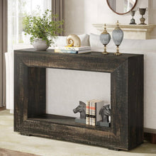Load image into Gallery viewer, Modern Farmhouse 47-inch Long Sofa Table in Dark Grey Black Wood Finish