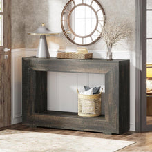 Load image into Gallery viewer, Modern Farmhouse 47-inch Long Sofa Table in Dark Grey Black Wood Finish