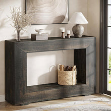 Load image into Gallery viewer, Modern Farmhouse 47-inch Long Sofa Table in Dark Grey Black Wood Finish