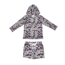 Load image into Gallery viewer, Camo hoodie shorts kids boys clothing set