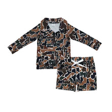 Load image into Gallery viewer, brown black CAMO pullover kids boys set