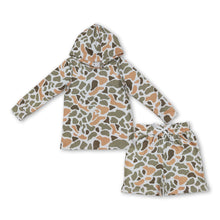 Load image into Gallery viewer, Green camo hoodie shorts kids boys outfits