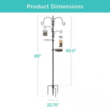 Load image into Gallery viewer, Complete Bird Feeder Set with Black Metal Stand and Bird Feeders