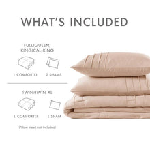 Load image into Gallery viewer, King Size Microfiber Pleated Soft Washed Comforter Set Pink Blush Color