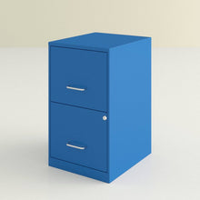 Load image into Gallery viewer, Blue Metal 2-Drawer Vertical Key Locking Heavy Duty Filing Cabinet
