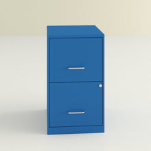 Load image into Gallery viewer, Blue Metal 2-Drawer Vertical Key Locking Heavy Duty Filing Cabinet
