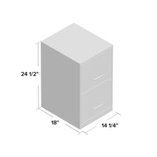 Load image into Gallery viewer, Blue Metal 2-Drawer Vertical Key Locking Heavy Duty Filing Cabinet