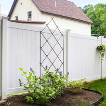 Load image into Gallery viewer, Outdoor 7-FT. Tall Wrought Iron Lattice Garden Trellis