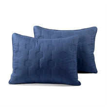 Load image into Gallery viewer, King/California King size Lightweight Blue Textured Cotton 3 Piece Quilt Set
