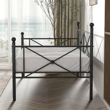 Load image into Gallery viewer, Twin size Classic Heavy Duty Metal Day Bed Frame in Black Finish