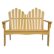 Load image into Gallery viewer, Outdoor Cedar Wood Garden Bench Loveseat in Beeswax Finish