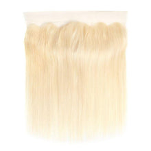 Load image into Gallery viewer, Blonde Straight 13x4 Transparent Lace Human Hair Frontal