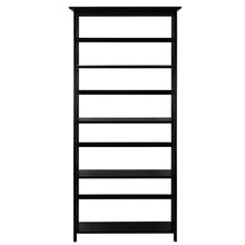 Load image into Gallery viewer, Tall 5-Tier Bookcase in Black Wood Finish