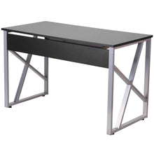 Load image into Gallery viewer, Contemporary Black Laminate Office Computer Desk with Keyboard Tray