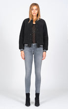Load image into Gallery viewer, Varsity Jacket - Black Sherpa