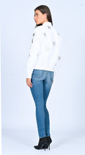 Load image into Gallery viewer, Star Bomber Jacket-  White
