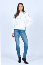 Load image into Gallery viewer, Star Bomber Jacket-  White