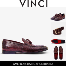 Load image into Gallery viewer, The Bethesda Burgundy Pyhtn Skin Leather Tassel Loafer Men Shoe