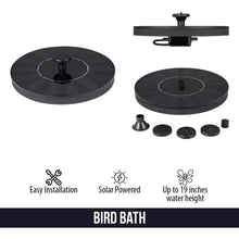 Load image into Gallery viewer, Solar Powered Birdbath to Water Fountain Kit with 4 Nozzle Heads