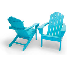 Load image into Gallery viewer, All Weather Recycled Blue Poly Plastic Outdoor Patio Adirondack Chairs - Set of 2