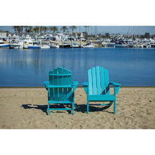Load image into Gallery viewer, All Weather Recycled Blue Poly Plastic Outdoor Patio Adirondack Chairs - Set of 2