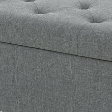 Load image into Gallery viewer, Grey Linen 48-inch Bedroom Storage Ottoman Bench Footrest