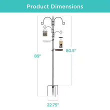 Load image into Gallery viewer, Complete Bird Feeder Set with Bronze Metal Stand Suet Water Bowl Tube and Tray