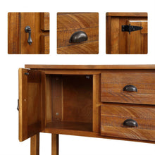 Load image into Gallery viewer, Solid Wood Farmhouse Console Table Buffet Cabinet with Storage Drawers in Brown