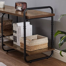 Load image into Gallery viewer, Modern Metal Wood Industrial Entertainment Center TV Stand for TV up to 65-inch