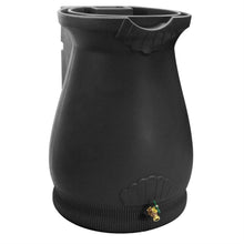 Load image into Gallery viewer, Black 65-Gallon Plastic Urn Rain Barrel with Planter Top