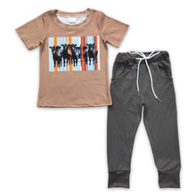 Load image into Gallery viewer, Cow short sleeves shirt pocket pants kids boy outfits
