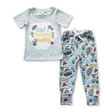 Load image into Gallery viewer, Dad's fishing buddy kids boy clothing set