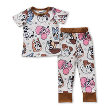 Load image into Gallery viewer, Short sleeves dogs kids boy pajamas