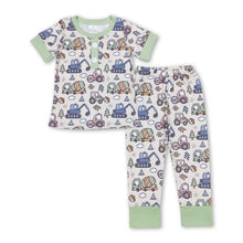 Load image into Gallery viewer, Short sleeves constructions kids boy pajamas