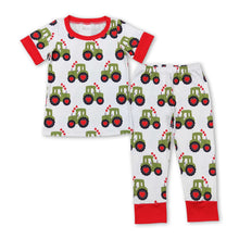 Load image into Gallery viewer, Heart tractor farm kids boy valentine's pajamas