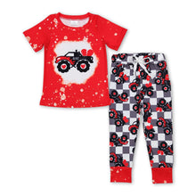 Load image into Gallery viewer, Heart truck short sleeves kids boy valentine's outfits