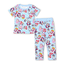Load image into Gallery viewer, Light blue dogs top pants kids boys pajamas