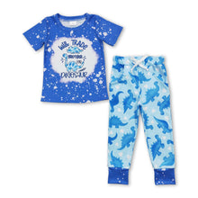 Load image into Gallery viewer, Blue dinosaur brother top pants boys clothing
