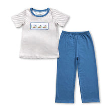 Load image into Gallery viewer, Duck stripe top cotton pants boys clothing set