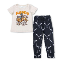 Load image into Gallery viewer, Rodeo short sleeves top black pants boys western outfits