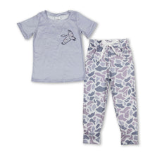 Load image into Gallery viewer, Grey duck top camo pocket pants boys clothing