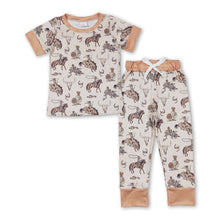 Load image into Gallery viewer, Short sleeves horse rodeo kids boys western pajamas