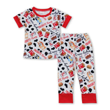 Load image into Gallery viewer, Short sleeves favorite things fries dog kids boys pajamas