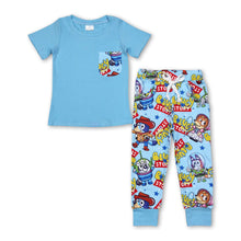 Load image into Gallery viewer, Blue pocket top dog toy pants boys clothing