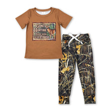 Load image into Gallery viewer, Gone hunting go fishing deer camo boys clothing