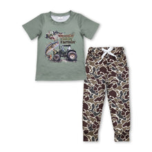 Load image into Gallery viewer, Huntin' Fishin' Farmin' top camo pants boys clothes